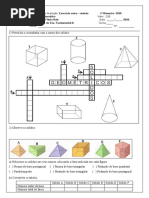 Revisão 1º Avaliação 4º Bimestre Sólidos Geométricos