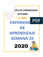 EXPERIENCIA DE APRENDIZAJE 5 Años - SEM 26