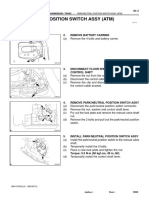 Park/Neutral Position Switch Assy (Atm) : Replacement