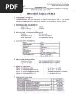 Memoria Descriptiva