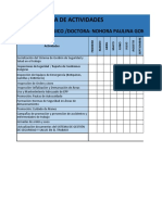 CRONOGRAMA DE ACTIVIDADES Odontologia