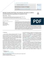 Machine Learning Based Fatigue Life Prediction With Effects of Additivemanufacturing Process Parameters For Printed SS 316L