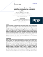 Effects of Warranty On Purchase Decision of Electronic Products: An Empirical Research From The Perspective of Bangladesh