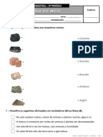 Ficha de Avaliação - 3º Período - 3º Ano EM - II