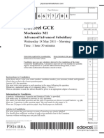 June 2011 QP - M1 Edexcel