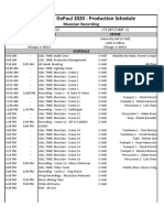 Christmas at Depaul 2020 - Production Schedule: Musician Recording