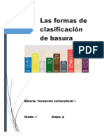 Clasificación de Los Residuos