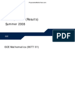 June 2008 MS - M1 Edexcel