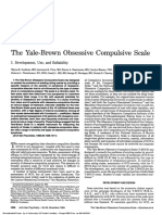 The Yale-Brown Obsessive Compulsive Scale I. Development, Use, and Reliability