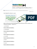 MCQ in Clock Variation and Progression Problems Part 1 Answers