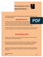 Pakistan Montessori Council Assignment Module 1