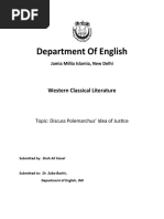 Department of English: Western Classical Literature