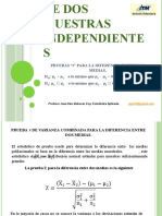 Prueba T Varianzas Combinadas