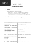 A Detailed Lesson Plan in MAPEH 9: Laureta National High School San Miguel, Tagum City