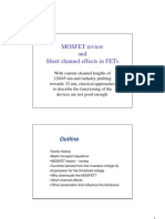 Mosfet Review and Short Channel Effects in Fets: Outline