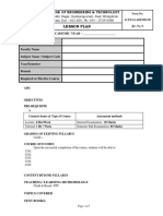 Lesson Plan: Adhi College of Engineering & Technology