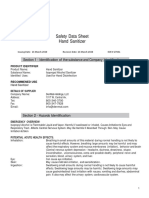 Safety Data Sheet Hand Sanitizer: Section 1 - Identification of The Substance and Company Identification