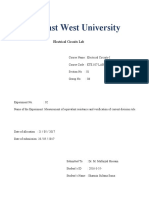 East West University: Electrical Circuits Lab