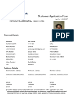 Customer Application Form: Personal Details