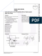 MOC3061M, MOC3062M, MOC3063M, MOC3162M, MOC3163M 6-Pin DIP Zero-Cross Phototriac Driver Optocoupler (600 Volt Peak)