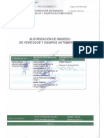 Autorización de Ingreso de Vehículos y Equipos Automotores 2017 SQM