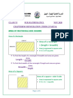 Class 6 Maths Notes Term 2 - Part 6 (Mensuration)