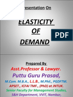 Presentation On: Elasticity OF Demand