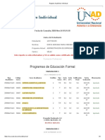 Registro Académico Individual - DORIS ADRIANA PARRA