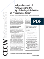 Physical Punishment of Children: Assessing The Validity of The Legal Definition of "Reasonable Force"