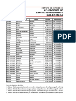 Ejercicio Practico en Listado de Datos Ordenamiento y Filtrado