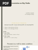 A Presentation On Rig Maths: by Rituraj Sarmah Dy. Chief Engineer-Drilling