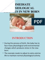 Immediate Physiological Changes in New Born