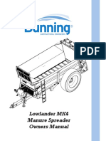 Lowlander MK4 Manure Spreader - Bunning Owners Manual PDF