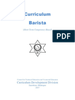 Barista # Curriculum