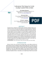 Laboratory Test Setup For Cyclic Axially Loaded Piles in Sand