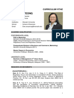 Ewe Soo Yeong: Curriculum Vitae