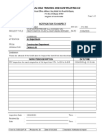 Saad Al Essa Trading and Contracting Co: Notification To Inspect