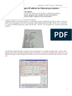 Configure IP Address For Ethernet Port Printers