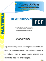 Descontos Simples: Prof. Rafael Pelaquim