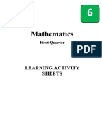 Mathematics: Learning Activity Sheets