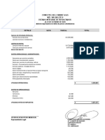 Estado de Resultados Integral Del Periodo A 31 de Octubre de 2020