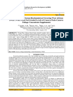 Haematology and Serum Biochemistryof Growing West African Dwarf (Wad) Goat Fed Graded Levels of Cassava Peels-Cassava Foliage Concentrate Supplements