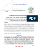 The Effect of Resistance Training On Thyroid Hormones