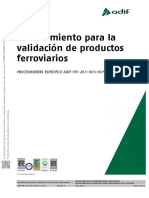 Procedimiento Validacion Productos Ferroviarios PDF