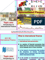 TOPIC 1 Introduction To International Finance