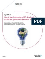 Syllabus: Cambridge International AS & A Level Global Perspectives & Research 9239