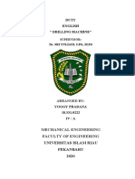 Duty English " Drilling Machine": Mechanical Engineering Faculty of Engineering