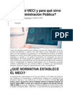 Qué Es El MECI y para Qué Sirve en La Administración Pública