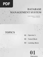 Database Management System: Name: Prerna S. Mhatre Class: Sy - Bsc.It