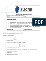 Examen Supletorio Matemática Técnica Nuevo Formato